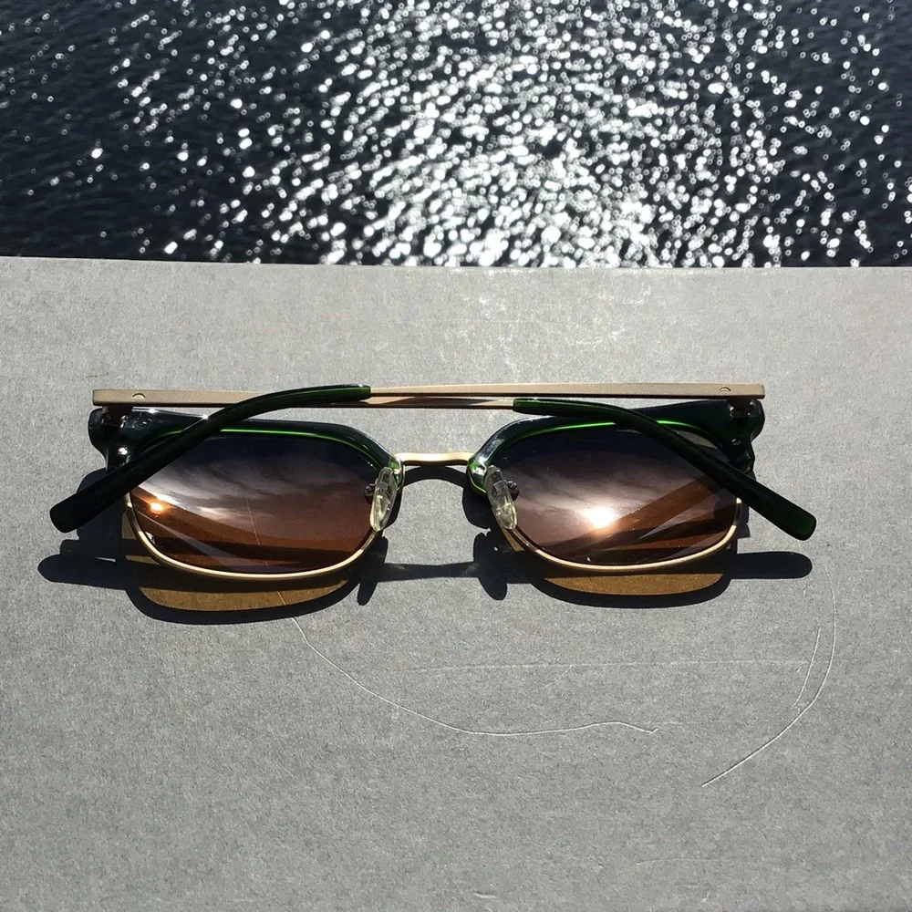 tens Filter Your World Rare Larsson Green Tropic High Sunglasses Metal Frame - Picture 4 of 16